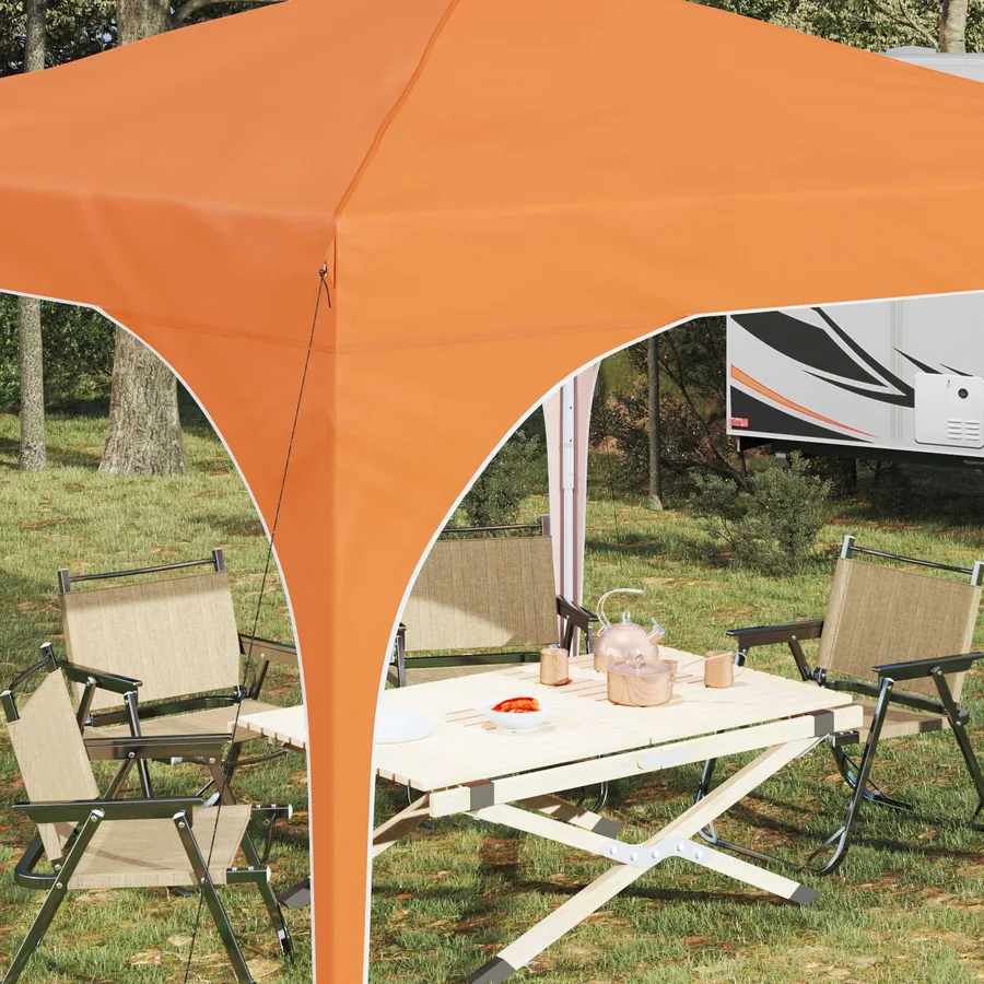 Tente de fête pop-up 290 x 290 x 245 cm Orange - 4