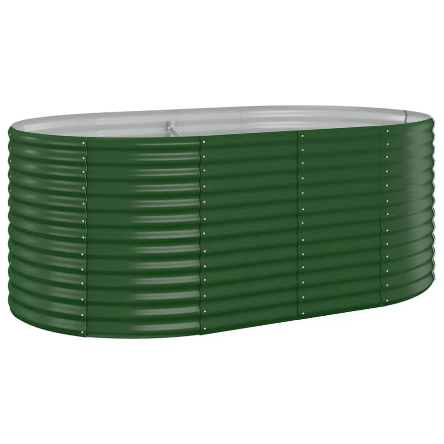 Lit surélevé de jardin Acier galvanisé 175x100x68cm Vert - 2