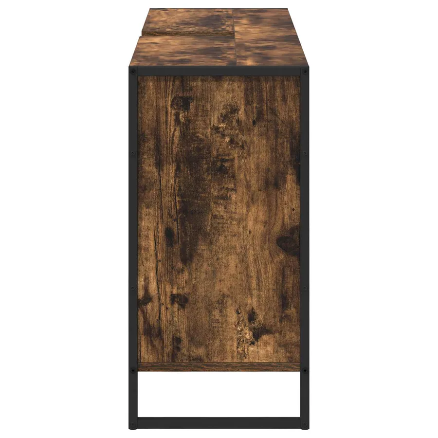 Cabinet de salle de bain avec porte Chêne Fumé 60 x 30 x 60 cm - 7
