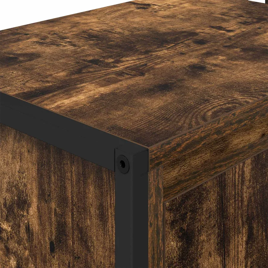 Cabinet de salle de bain avec porte Chêne Fumé 60 x 30 x 60 cm - 8