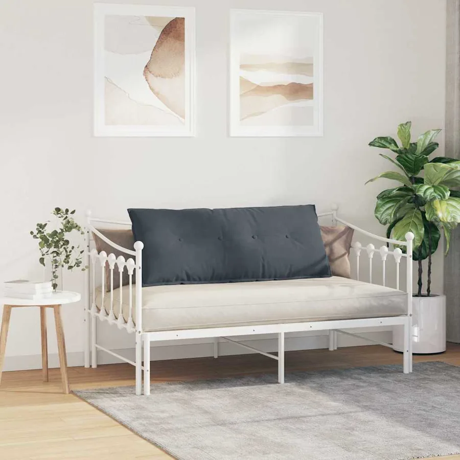 Coussin de Dos Gris foncé 120 x 50 cm Tissu en velours côtelé - 4