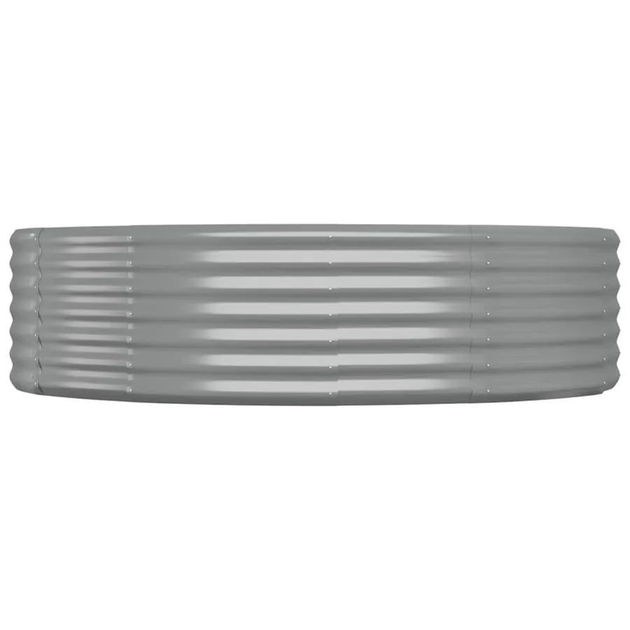Lit surélevé de jardin Acier galvanisé 214x140x36cm gris - 4