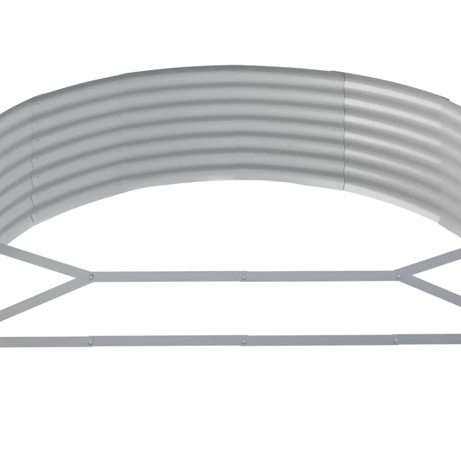 Lit surélevé de jardin Acier galvanisé 214x140x36cm gris - 5