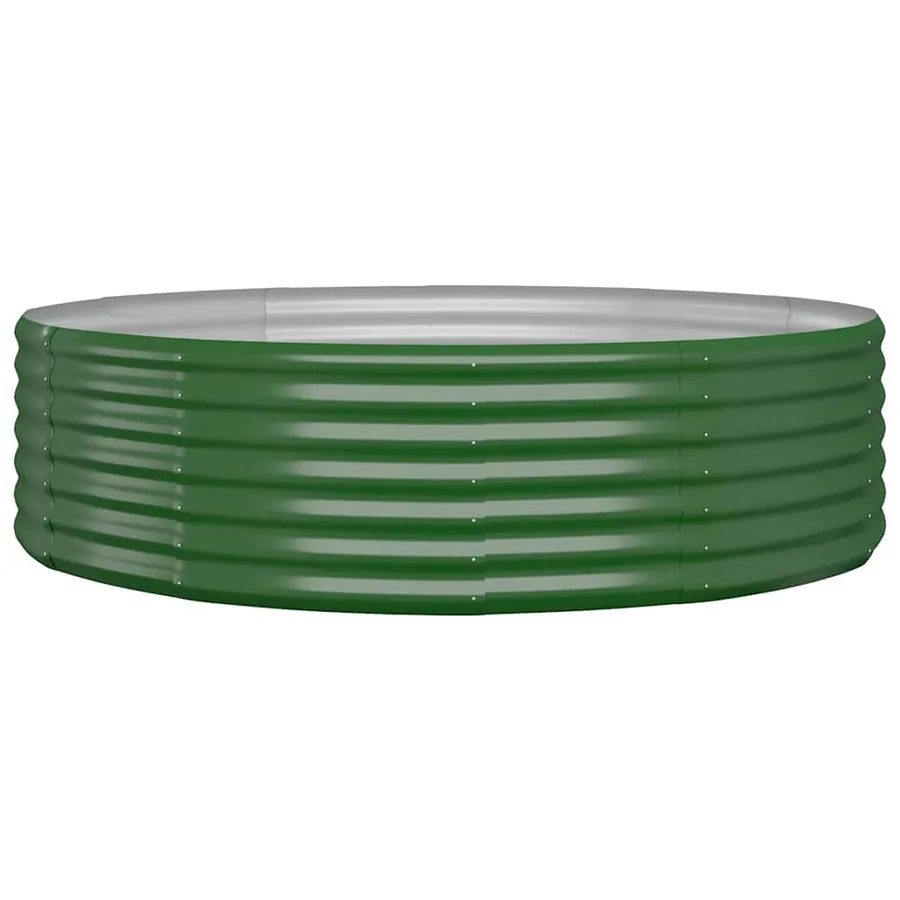 Lit surélevé de jardin Acier galvanisé 140x140x36cm Vert - 2