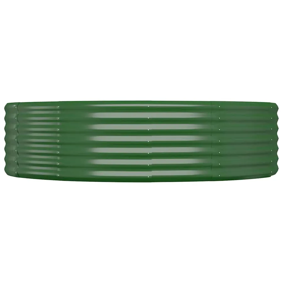 Lit surélevé de jardin Acier galvanisé 140x140x36cm Vert - 3