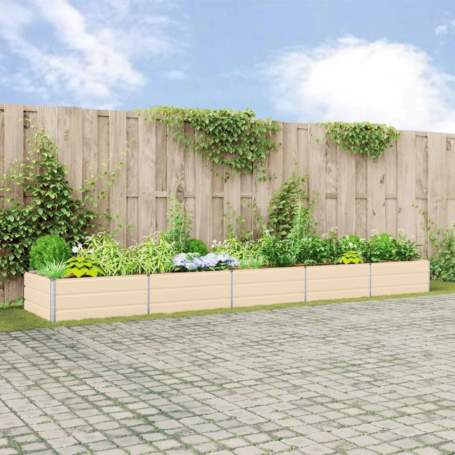 Jardinière Ivoire 480 x 100 x 45 cm Acier galvanisé