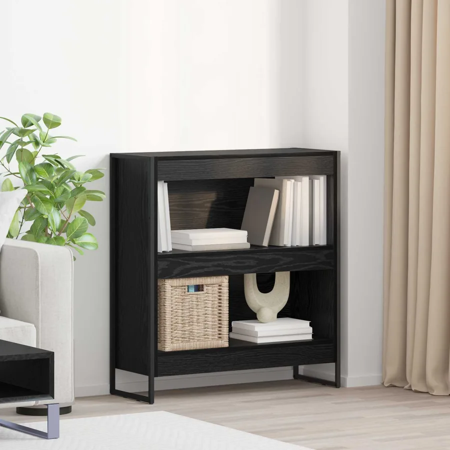 Bibliothèque Chêne noir 80 x 30 x 86,5 cm Bois d'ingénierie