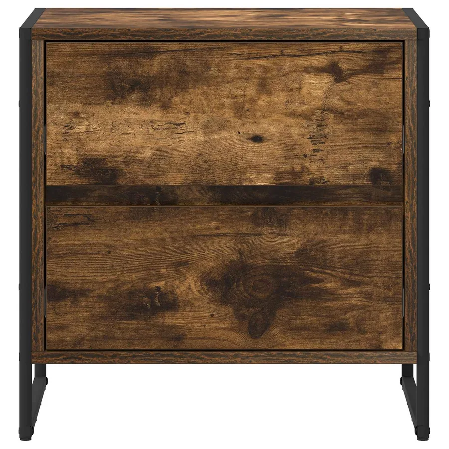 Table de chevet Chêne Fumé 50 x 39,5 x 50 cm Bois d'ingénierie - 5
