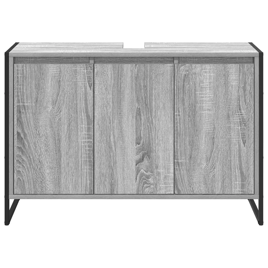 Cabinet de salle de bain avec porte Gris Sonoma 90 x 30 x 60 cm - 6