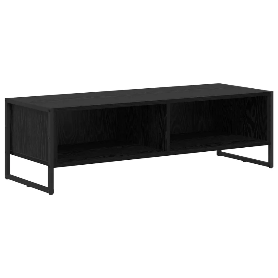 Meuble TV 100 x 36,5 x 30,5 cm Chêne noir Bois d'ingénierie - 2