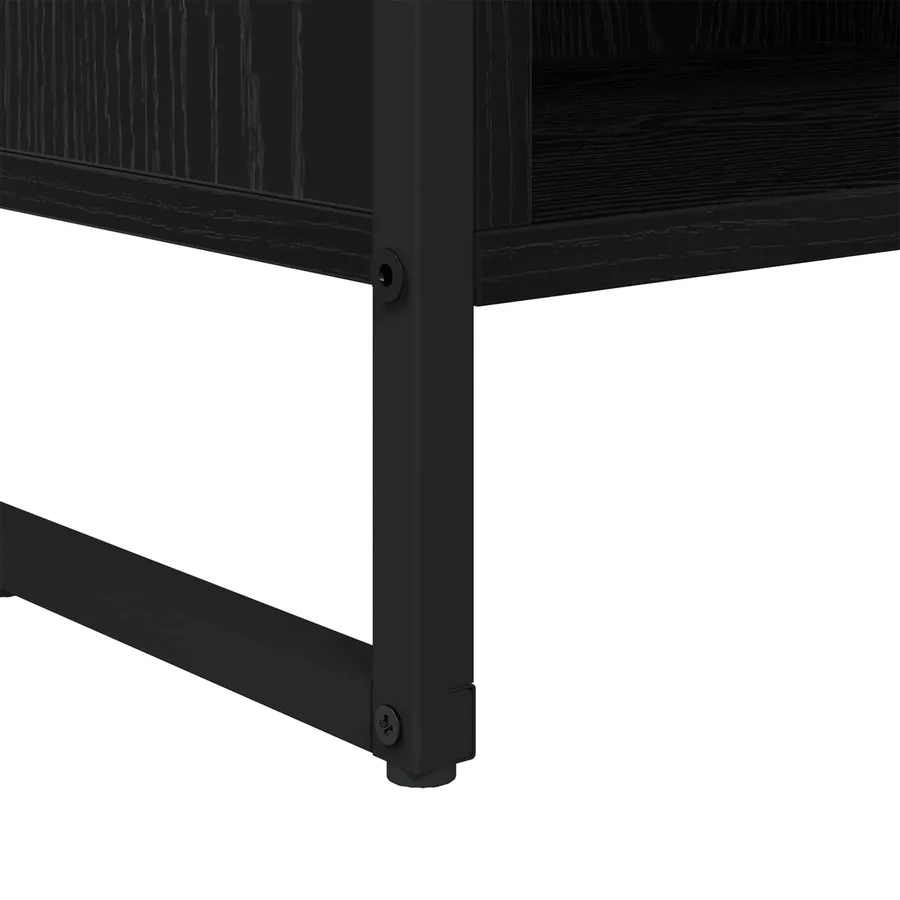 Meuble TV 100 x 36,5 x 30,5 cm Chêne noir Bois d'ingénierie - 9