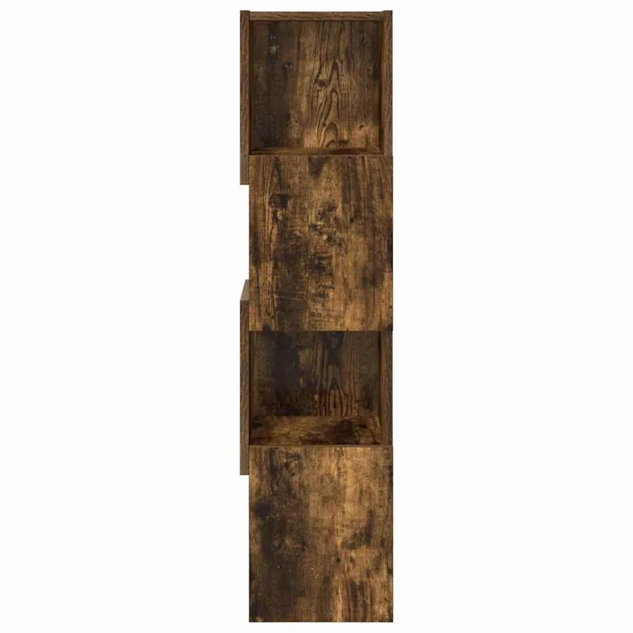 Meuble d'angle Chêne fumé 25,5x25x102cm Bois d'ingénierie - 5