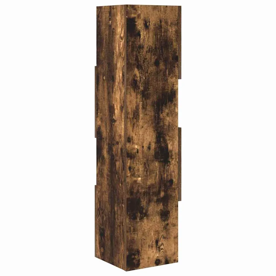 Meuble d'angle Chêne fumé 25,5x25x102cm Bois d'ingénierie - 7
