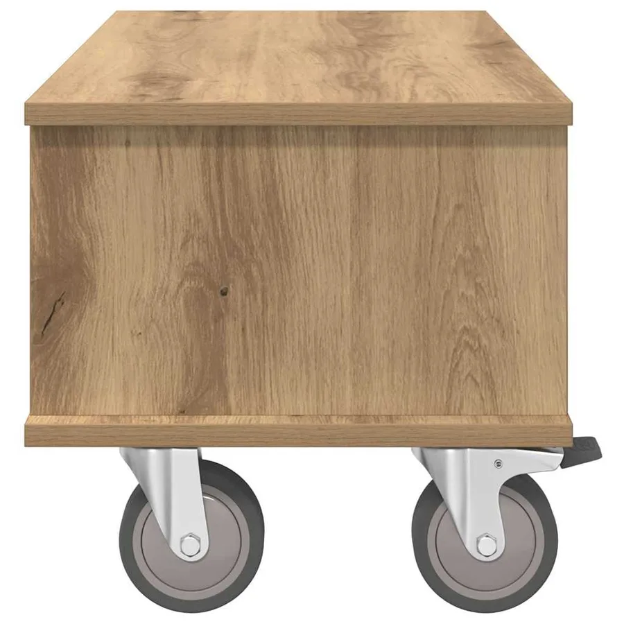 Meuble TV 68,5 x 35 x 35 cm Chêne artisanal Bois d'ingénierie - 6