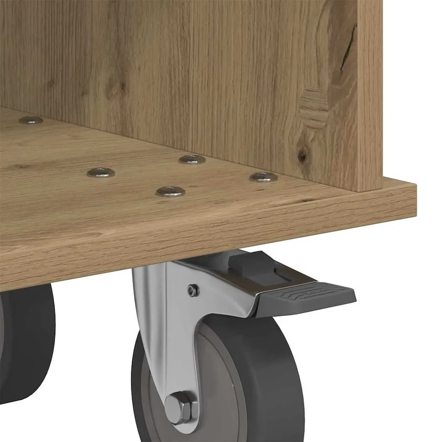 Meuble TV 68,5 x 35 x 35 cm Chêne artisanal Bois d'ingénierie - 9