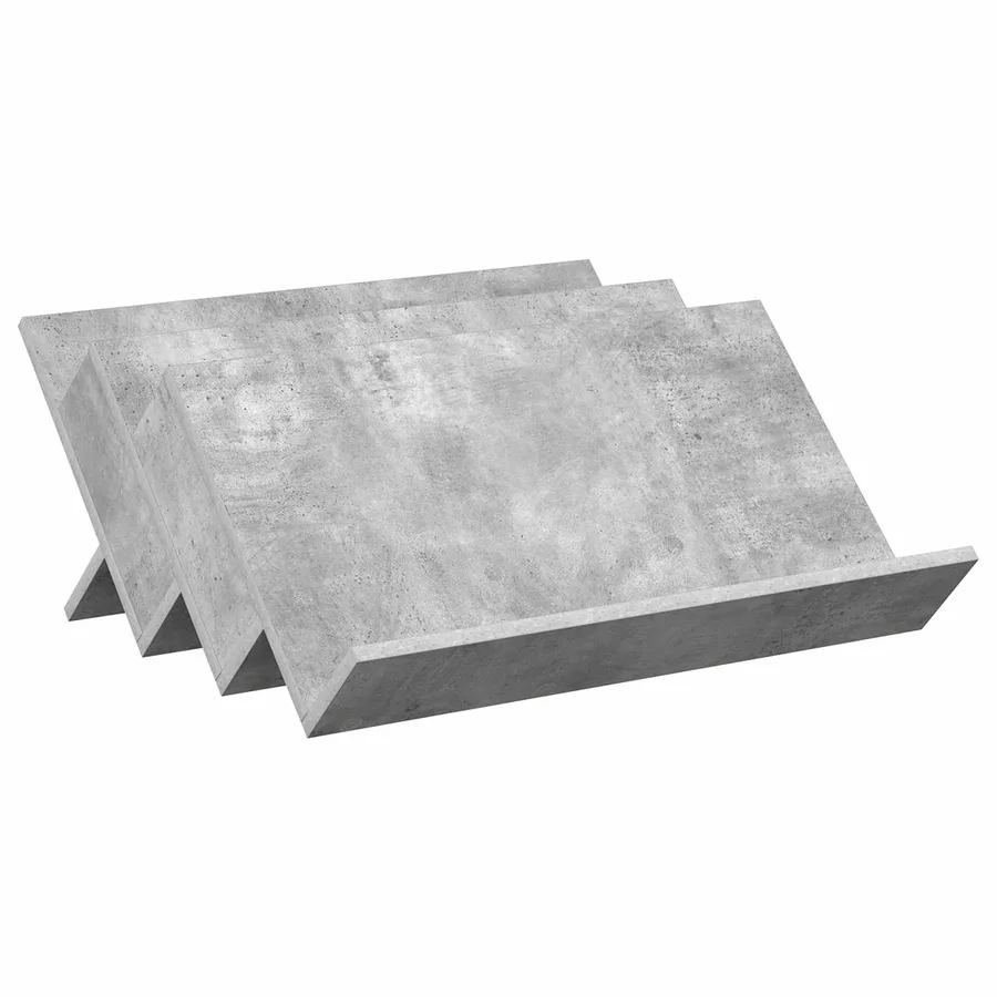 Étagère à magazines avec étagère Gris Béton 65 x 53 x 28,5 cm - 2
