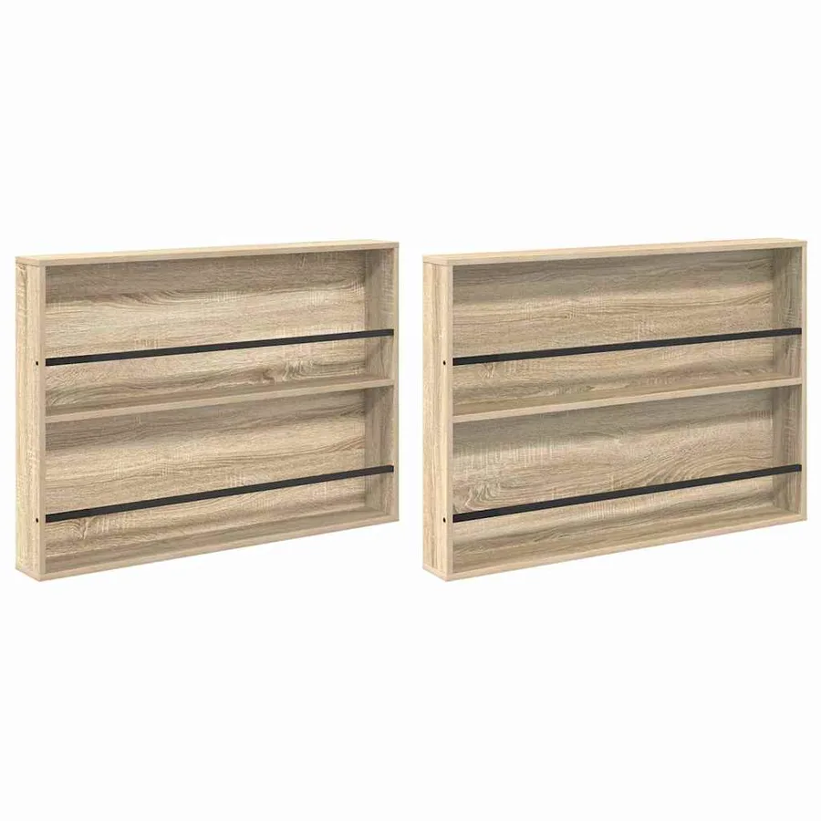 Étagère à magazines 2 pcs Chêne Sonoma 100 x 12 x 70 cm - 2