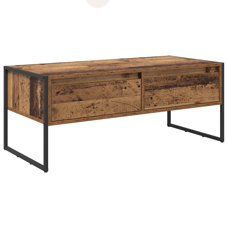 Table basse Bois Ancien 100 x 46 x 40 cm Bois d'ingénierie - 2