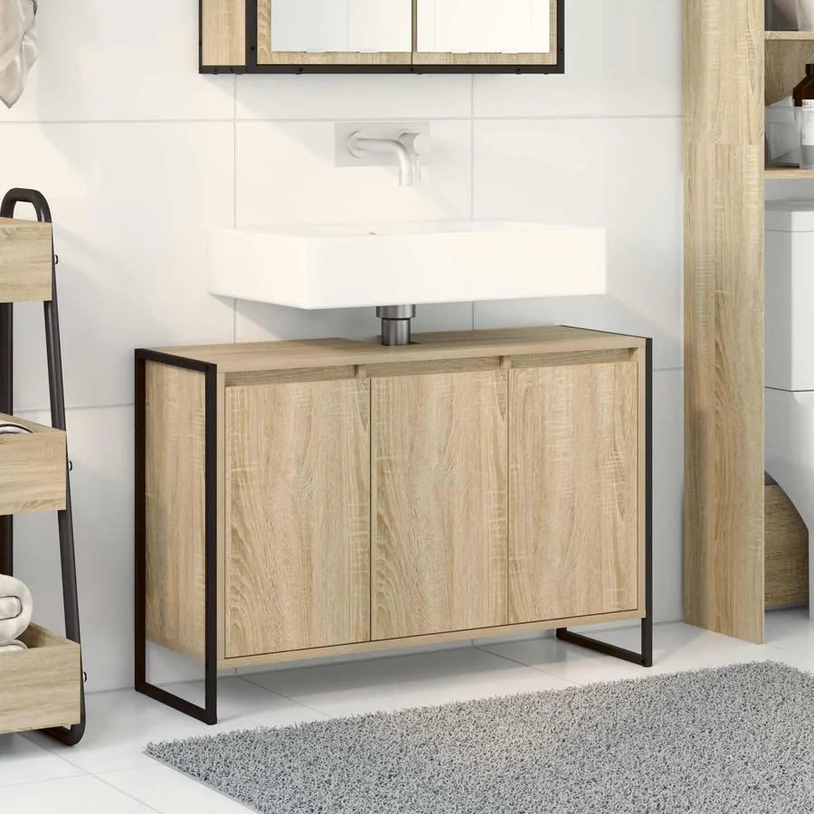 Cabinet de salle de bain avec stockage Sonoma 90 x 30 x 60 cm