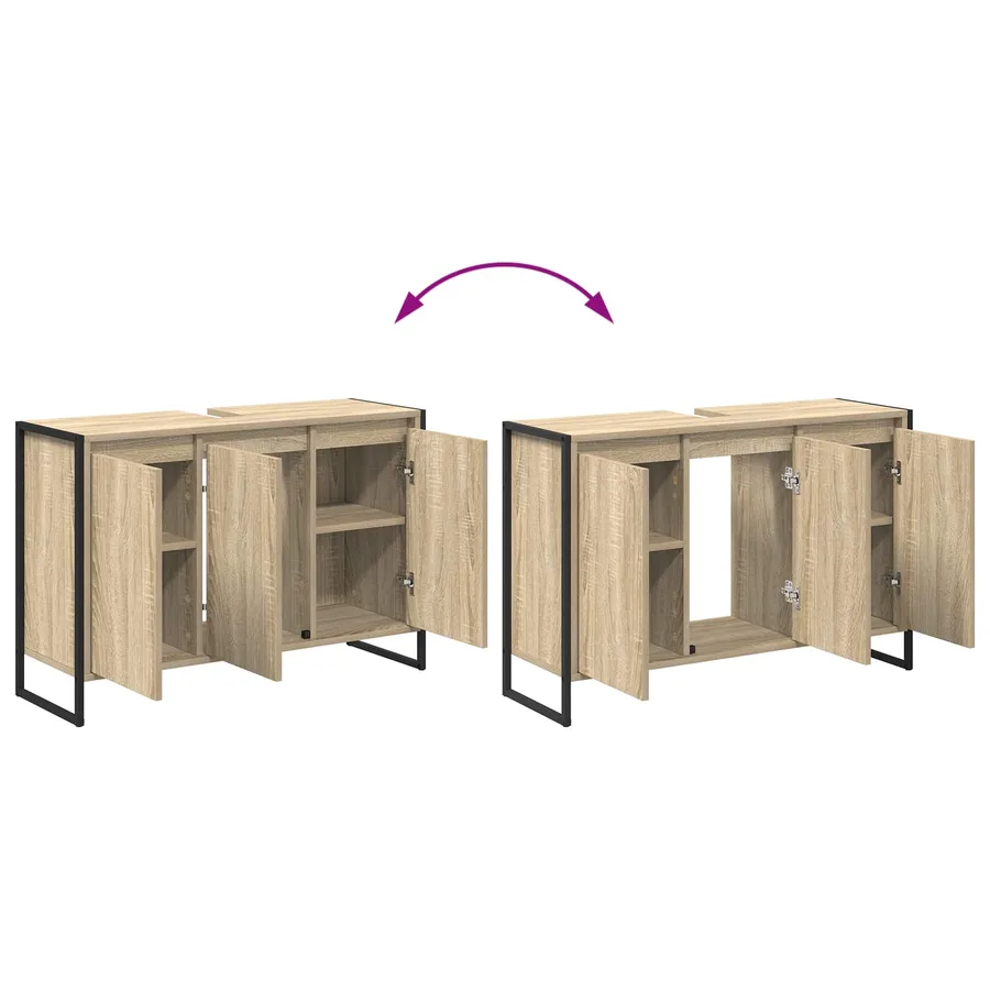Cabinet de salle de bain avec stockage Sonoma 90 x 30 x 60 cm - 13
