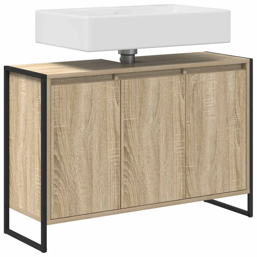 Cabinet de salle de bain avec stockage Sonoma 90 x 30 x 60 cm - 3