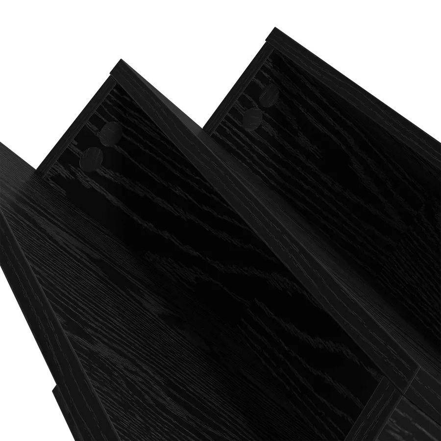 Étagère à magazines avec étagère Chêne noir 65 x 53 x 28,5 cm - 9