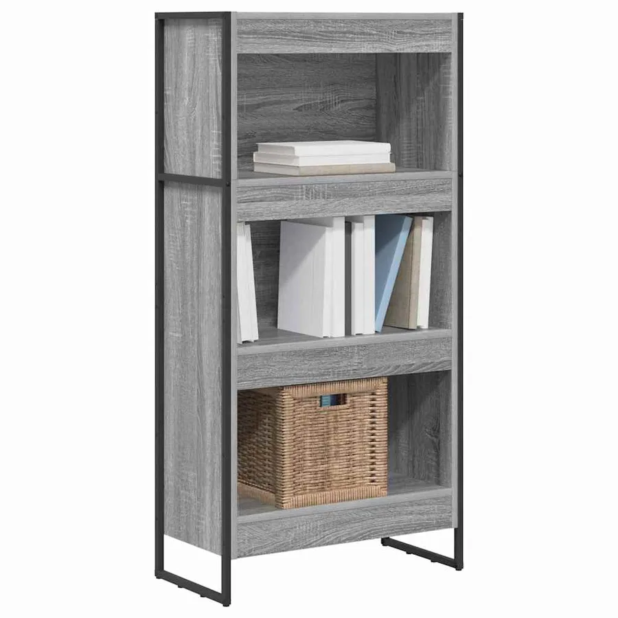 Bibliothèque Gris Sonoma 60 x 30 x 121 cm Bois d'ingénierie - 3