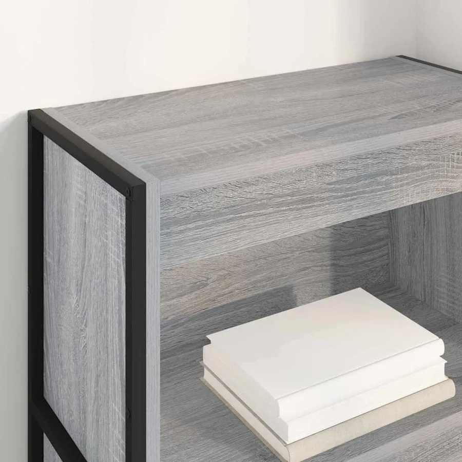 Bibliothèque Gris Sonoma 60 x 30 x 121 cm Bois d'ingénierie - 4