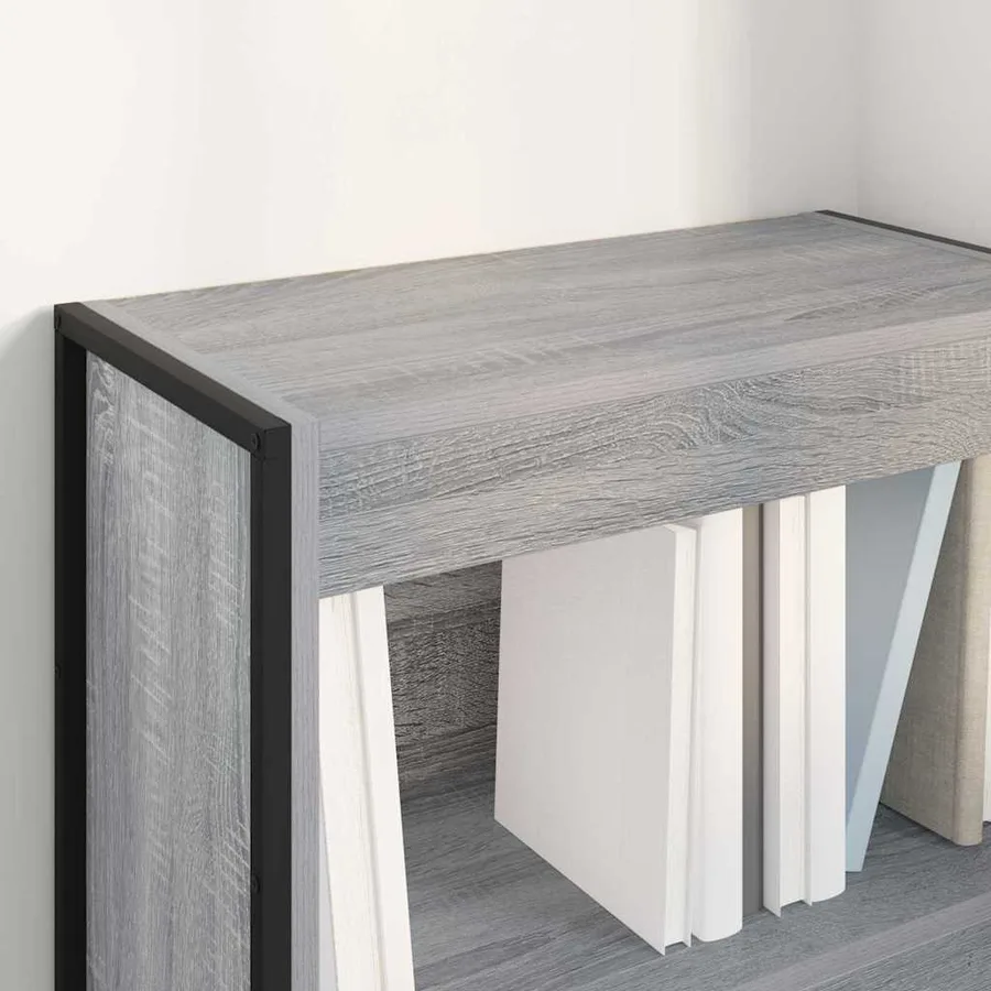 Bibliothèque Gris Sonoma 60 x 30 x 86,5 cm Bois d'ingénierie - 4