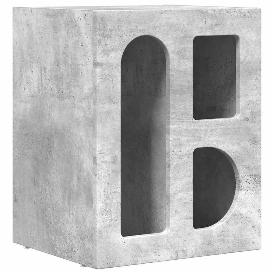 Table de chevet ELST Gris béton 40 x 35 x 50 cm - 2