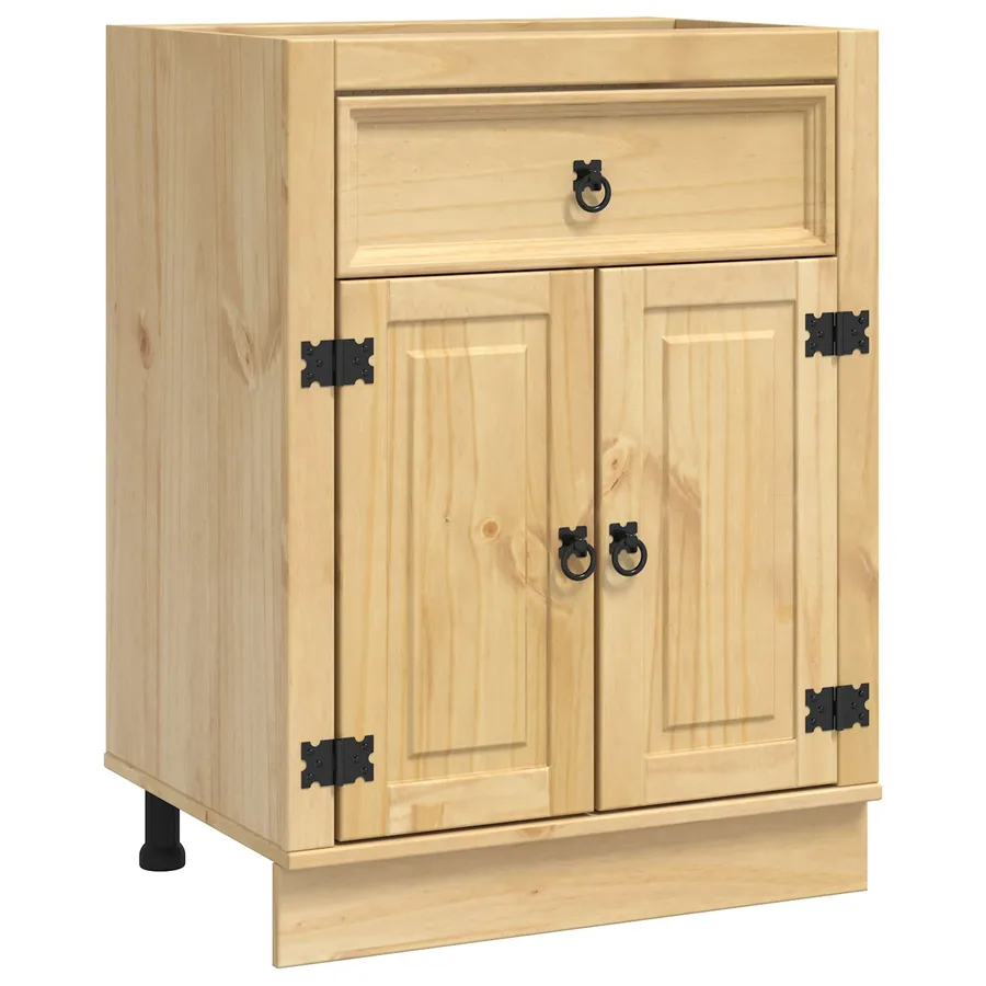 Armoire SKI Brun Miel 60 x 46 x 81,5 cm Pin massif - 2