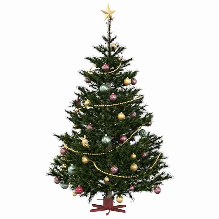 Pied de Sapin de Noël 1.73 Rouge 50 x 50 x 15,5 cm Acier - 3