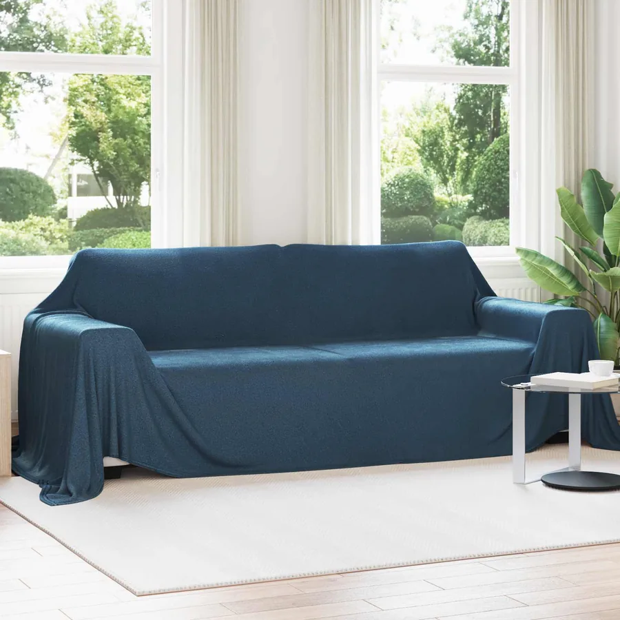 Couvertures à jeter 6 pcs Bleu marine 350 x 270 cm Toison