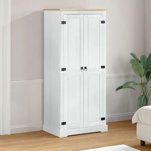 Armoires avec étagère Blanc 76 x 50 x 170 cm Pin massif
