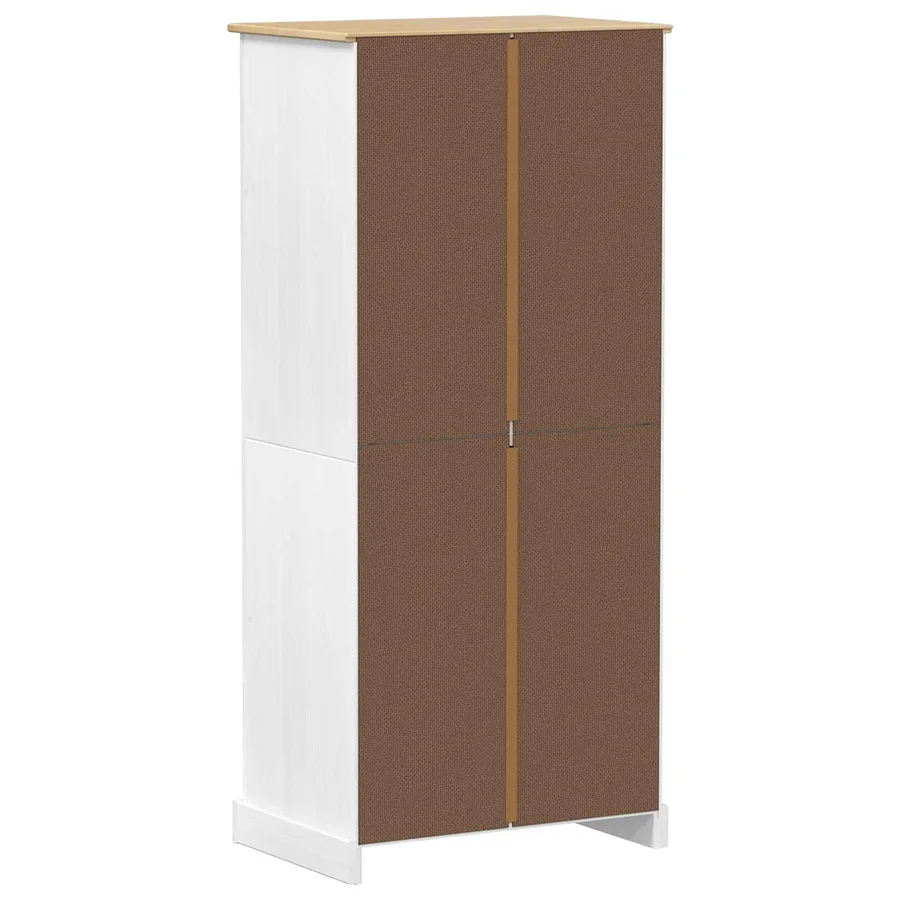 Armoires avec étagère Blanc 76 x 50 x 170 cm Pin massif - 6