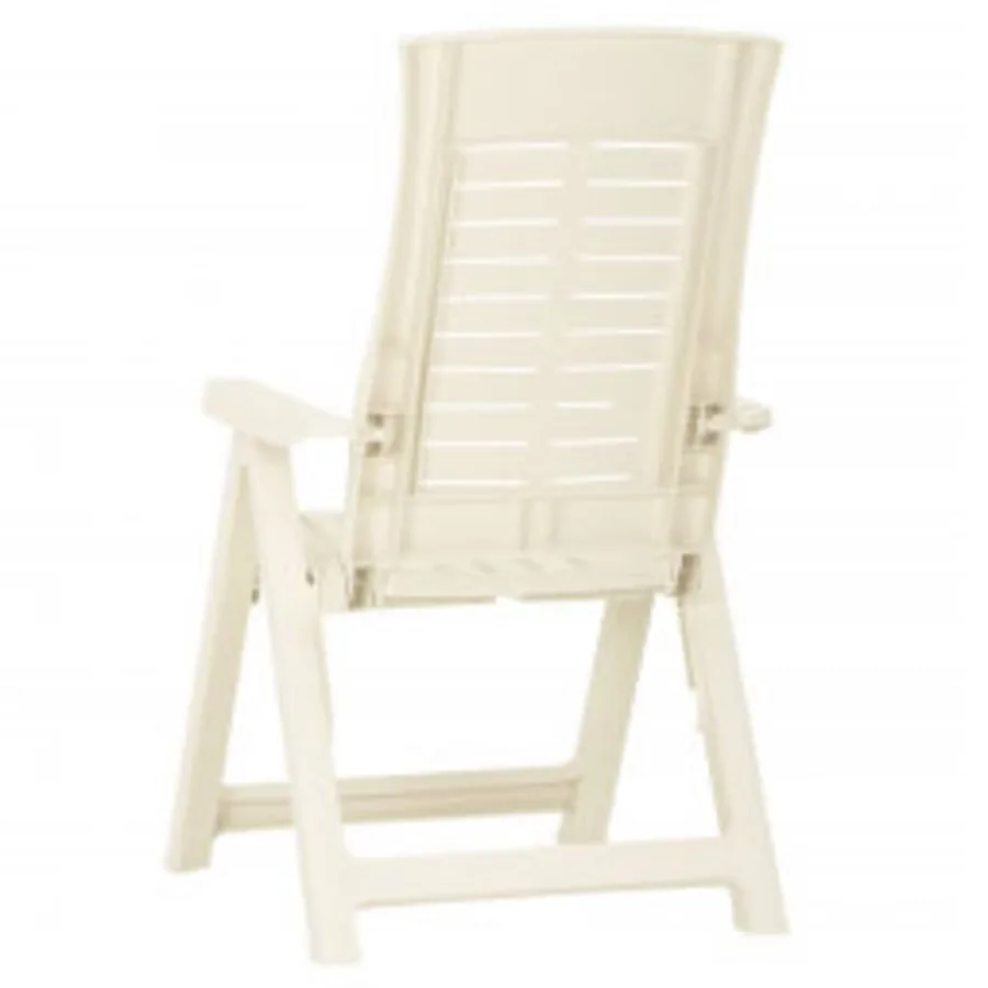 Chaises inclinables de jardin lot de 2 Plastique Blanc - 4