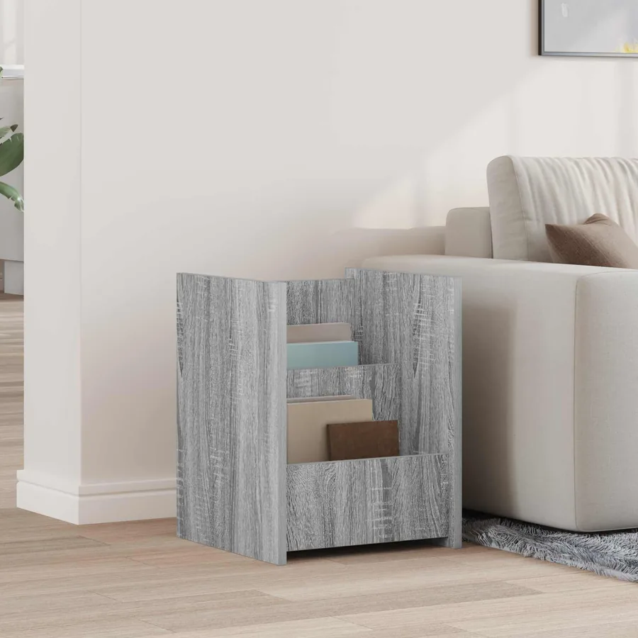 Étagère à magazines avec étagère Gris Sonoma 35 x 35 x 45 cm