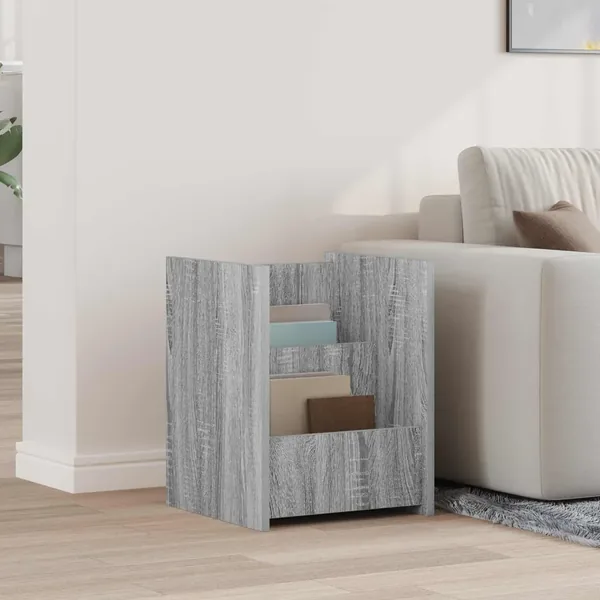 Étagère à magazines avec étagère Gris Sonoma 35 x 35 x 45 cm