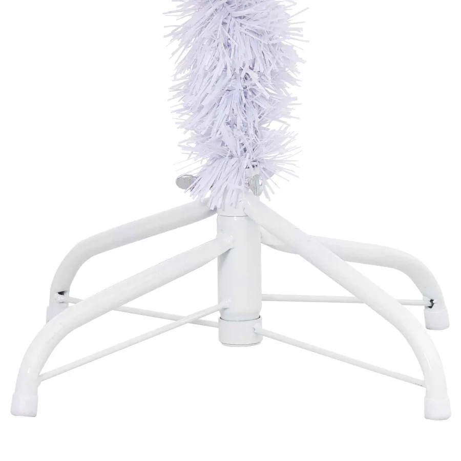 Sapin de Noël artificiel avec 150 LED Blanc 150 cm PVC et Acier - 12