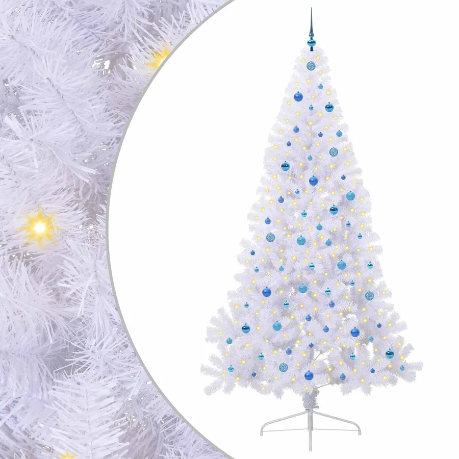Sapin de Noël artificiel avec 300 LED Blanc 240 cm PVC et Acier - 2