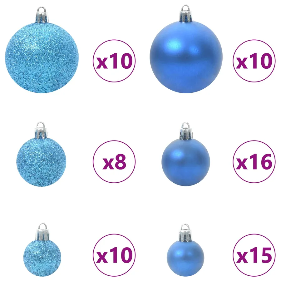 Sapin de Noël artificiel avec 300 LED Blanc 240 cm PVC et Acier - 7