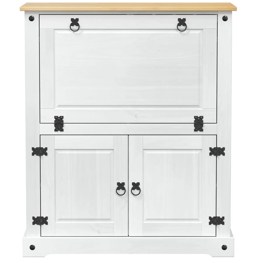 Cabinet à vin Blanc 97 x 45 x 114 cm Pin massif - 4