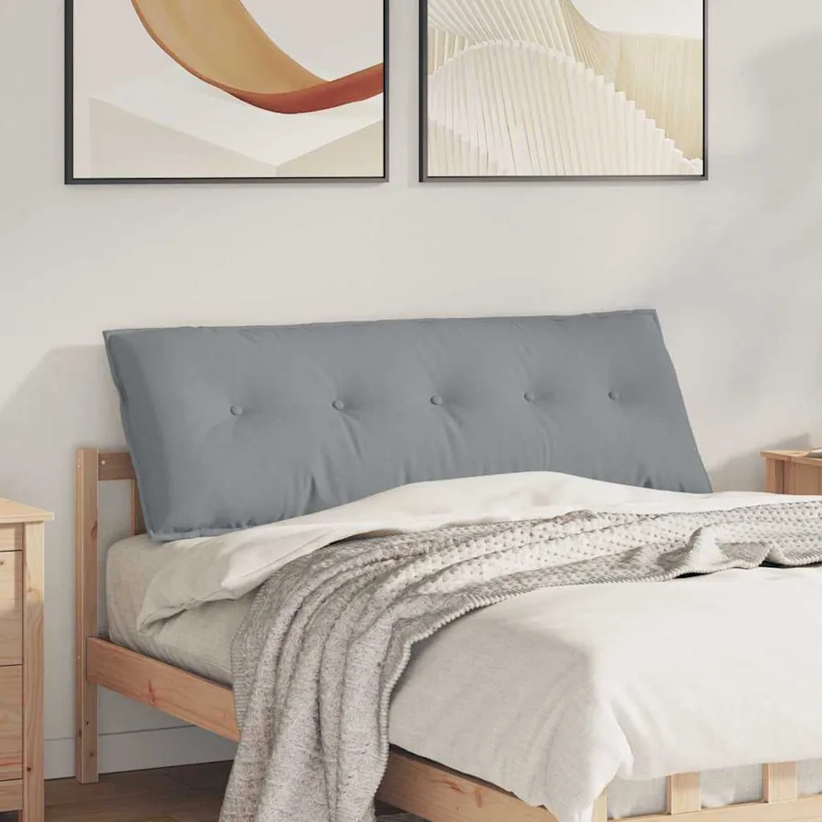 Coussin de Dos Gris clair 140 x 19 x 50 cm tissu