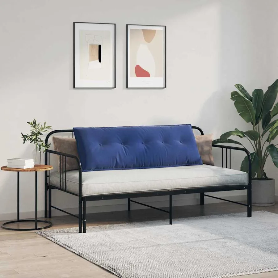 Coussin de Dos Bleu police 140 x 50 cm Tissu en velours côtelé - 4