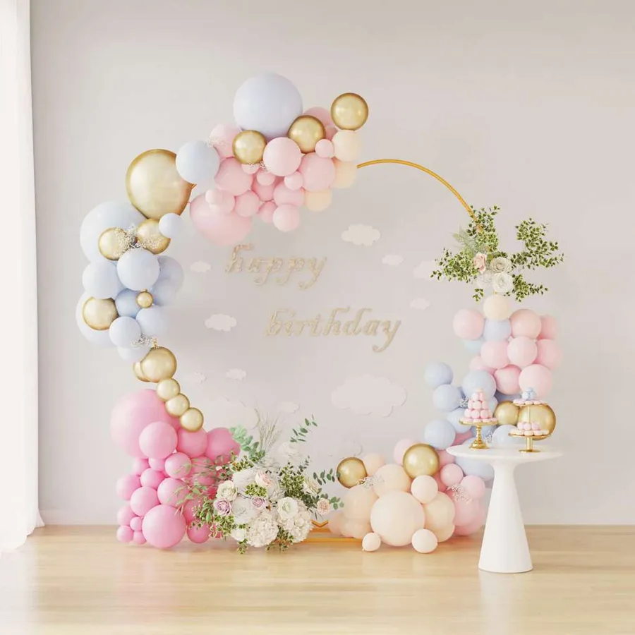 Arche de mariage Doré 195 x 35 x 211 cm Acier - 4