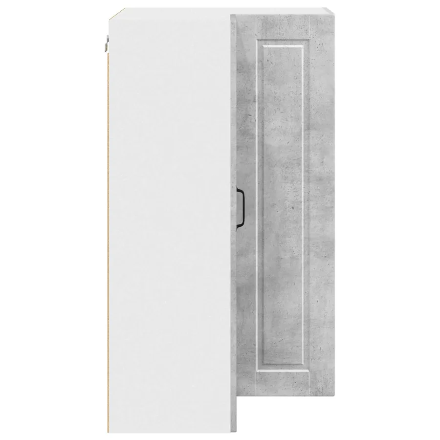 Cabinet d'angle mural PORTO Gris béton 57 x 57 x 100 cm - 7