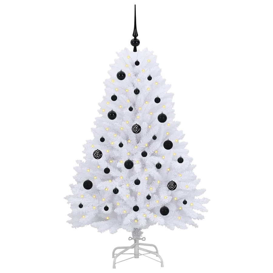 Sapin de Noël Artificiel à Branches Articulées Blanc 150 cm - 3