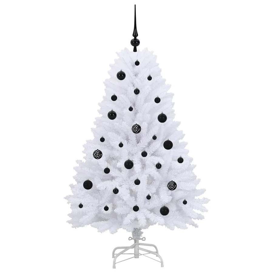 Sapin de Noël Artificiel à Branches Articulées Blanc 150 cm - 4