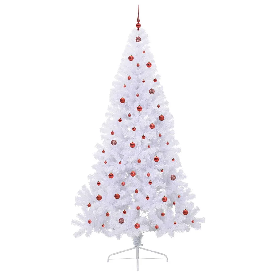 Sapin de Noël artificiel avec 300 LED Blanc 240 cm PVC et Acier - 4
