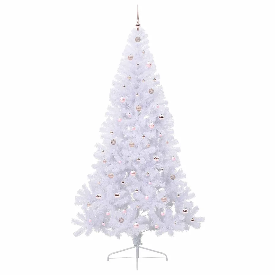 Sapin de Noël artificiel avec 300 LED Blanc 240 cm PVC et Acier - 4